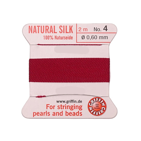 Griffin Silk Thread Garnet No. 4 - 0.6mm