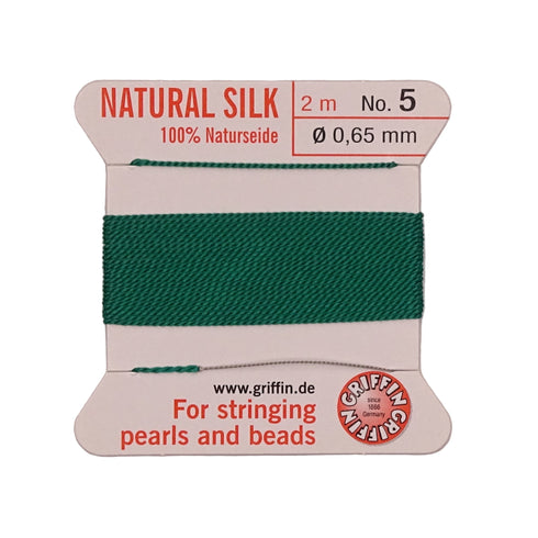 Griffin Silk Thread Green No. 5 - 0.65mm
