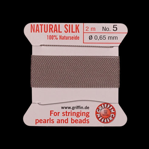Griffin Silk Thread Grey No. 5 - 0.65mm