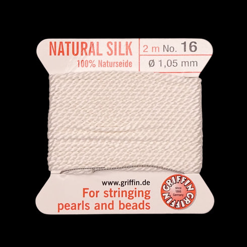 Griffin Silk Thread White No. 16 - 1.05mm