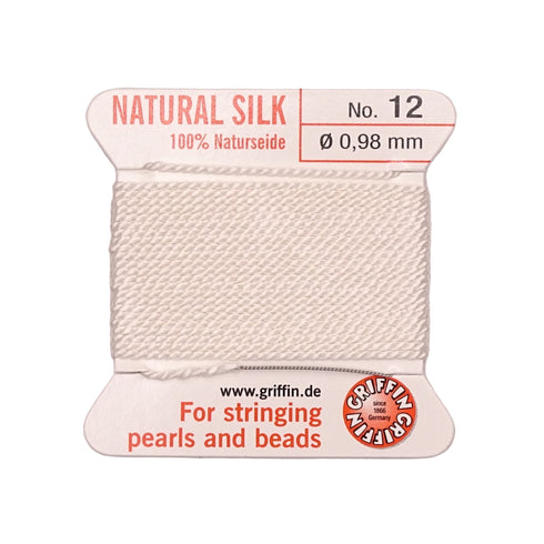 Griffin Silk Thread White No. 12 - 0.98mm