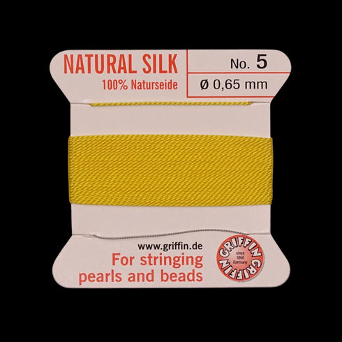 Griffin Silk Thread Yellow No. 5 - 0.65mm