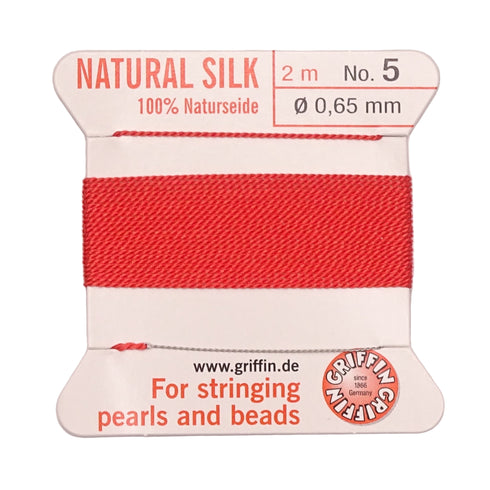 Griffin Silk Thread Coral No. 5 - 0.65mm