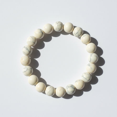 White Howlite Round Beads 6mm