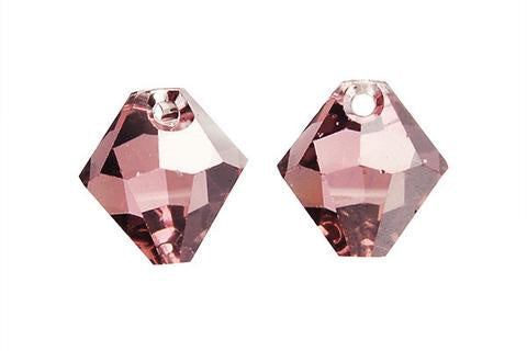 Bicone Pendant Light Rose (Satin) 8mm 4pc