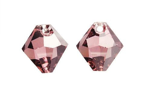 Bicone Pendant Light Rose (Satin) 8mm 4pc