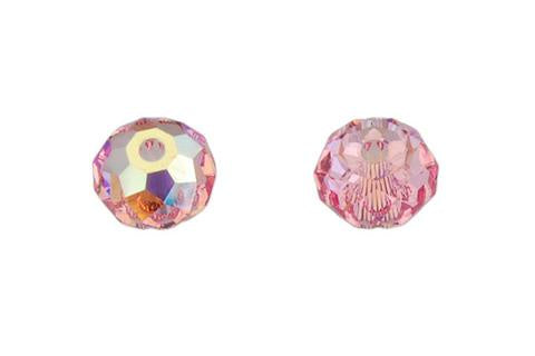 Rondelle Light Rose (AB) 8mm 4pc