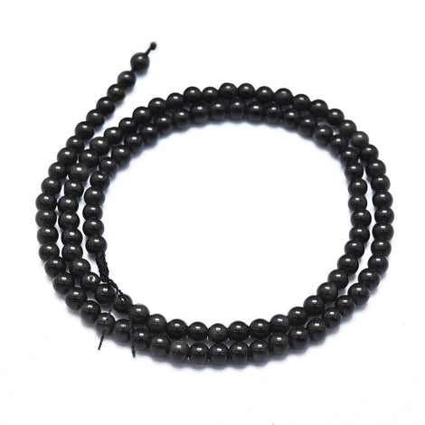 Obsidian Round Beads 4mm