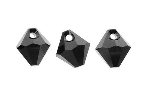 Bicone Pendant Jet 6mm 8pc