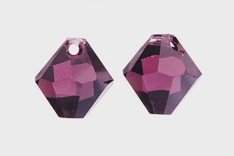 Bicone Pendant Amethyst (Satin) 8mm 4pc