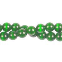 Light Emerald Fiber Optic Round Beads 10mm