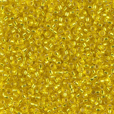 11-0006 - Yellow Transparent/Silver Lined 10 grams