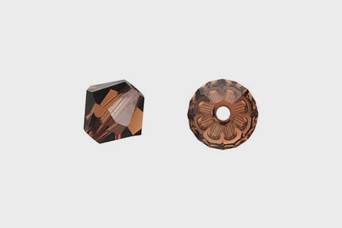 Bicone Smoked Topaz 6mm 12pcs