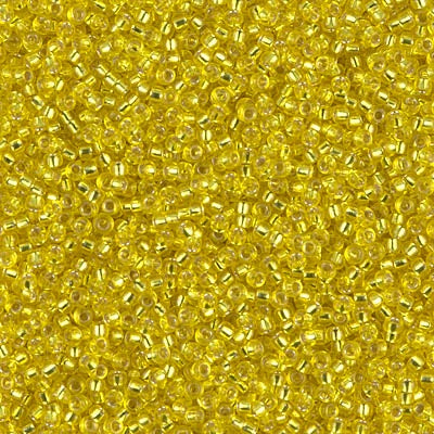 15-0006 - Yellow Transparent/Silver Lined 10 grams