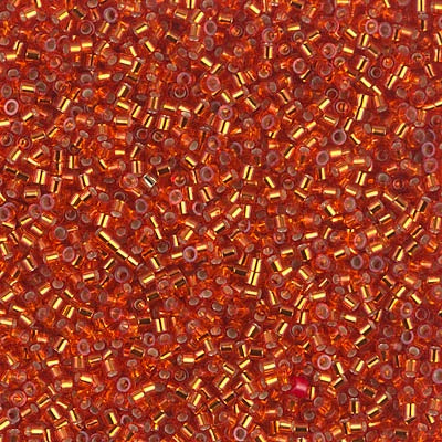 DBS0043 - Orangish Red Transparent/Silver Lined