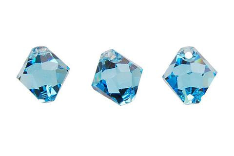 Bicone Pendant Aquamarine 8mm 4pc