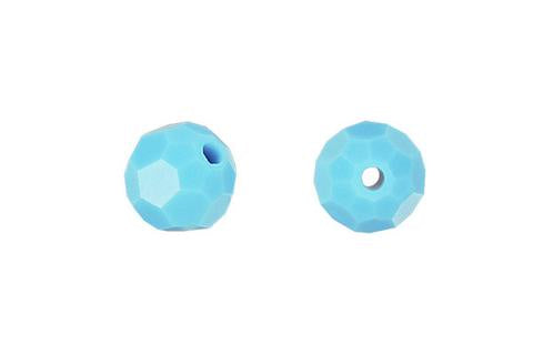 Faceted Round Turquoise 8mm 4pc