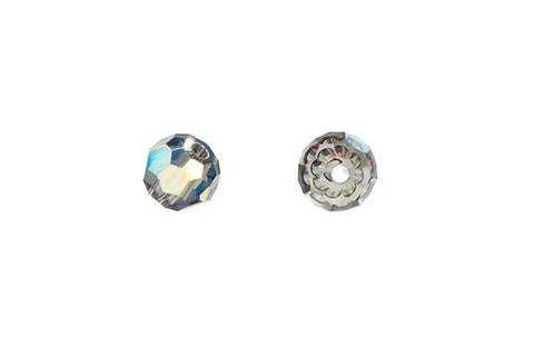 Faceted Round Black Diamond (AB) 6mm 8pc