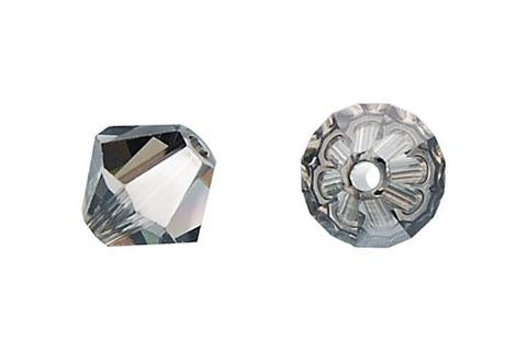 Bicone Black Diamond (Satin) 6mm 12pcs