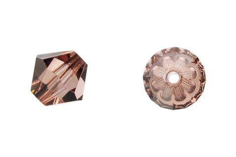 Bicone Light Peach (Satin) 6mm 12pcs