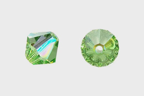 Bicone Peridot (AB) 8mm 8pcs