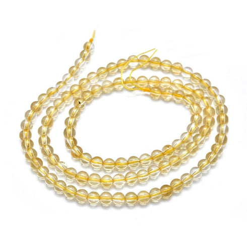 Citrine Round Beads 4mm
