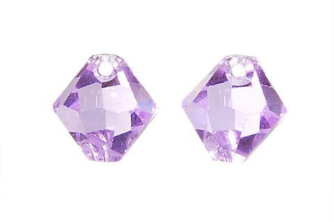 Bicone Pendant Violet 8mm 4pc