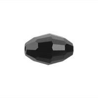 Faceted Oval Jet 9X6mm 4pc