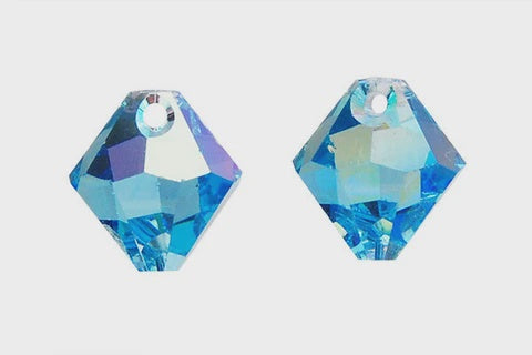Bicone Pendant Aquamarine (AB) 8mm 4pc