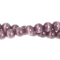 Purple Fiber Optic Round Beads 10mm