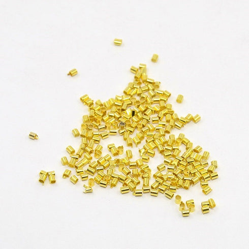 Gold Plated Brass Crimp Tube 1.5mm