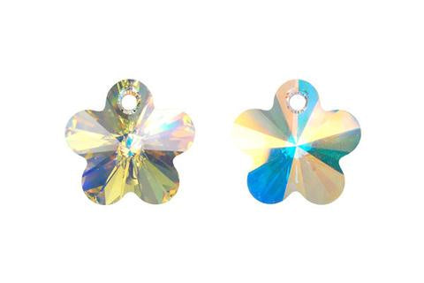 Flower Pendant Crystal (AB) 18mm 1pc