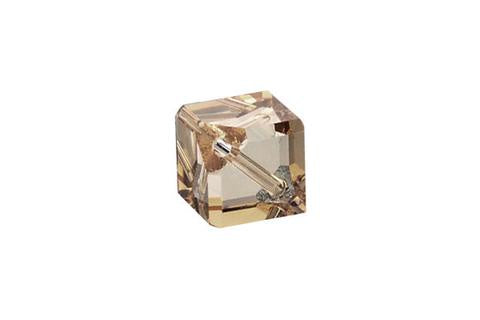 Diagonal Cube Pendant Light Colorado Topaz 6mm 2pc