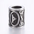 Stainless Viking Runes Hair Beads 16x13mm 2pcs