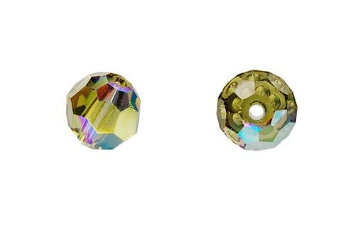 Faceted Round Khaki (AB) 6mm 8pc