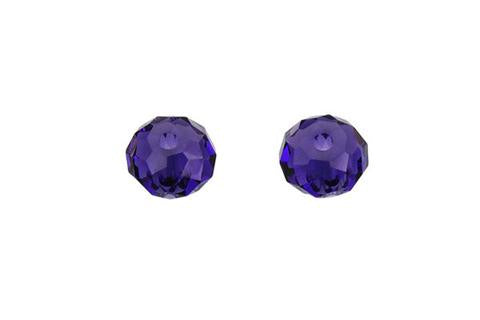 Rondelle Purple Velvet 8mm 4pc