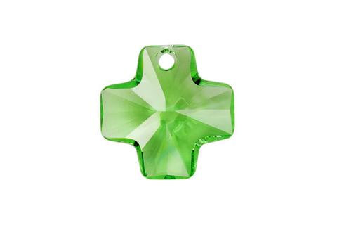 Cross Pendant Peridot 20mm 1pc