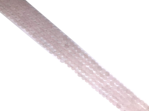 Rose Quartz Matte Star Cut Beads 8mm
