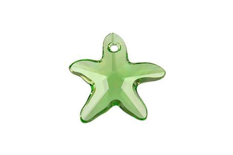 Starfish Pendant Peridot 16mm 1pc