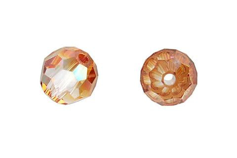 Faceted Round Crystal (Copper) 10mm 2pc