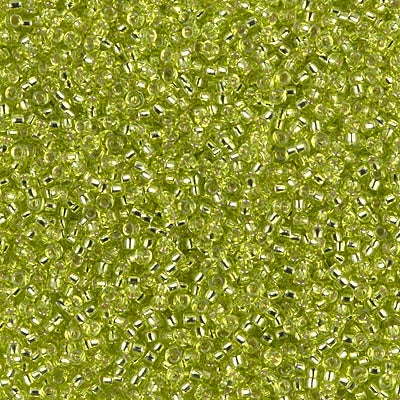 15-0014 - Lime Green Transparent/Silver Lined 10 grams