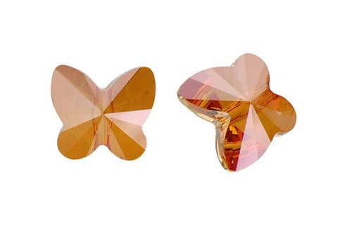 Butterfly Crystal (Copper) 8mm 4pc