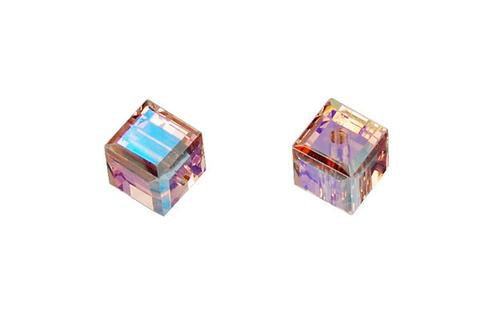 Cube Vintage Rose (AB) 4mm 12pc