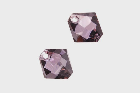 Bicone Pendant Violet Satin 8mm 4pc