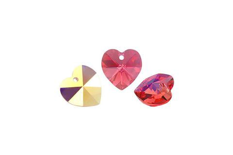 Heart Pendant Padparadscha (AB) 10mm 4pc
