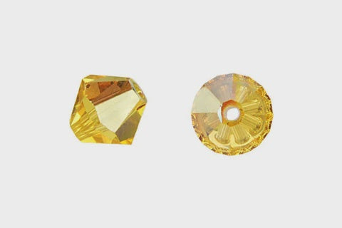 Bicone Light Topaz (AB) 6mm 12pcs