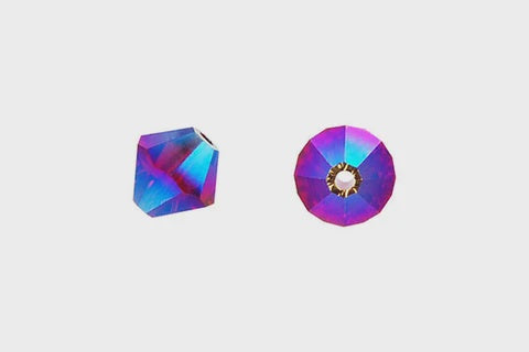 Bicone Siam (AB2X) 8mm 8pcs