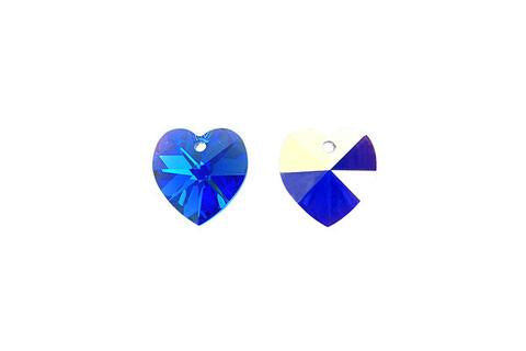 Heart Pendant Sapphire (AB) 14mm 2pc