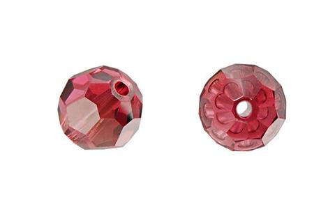 Faceted Round Padparadscha (Satin) 8mm 4pc