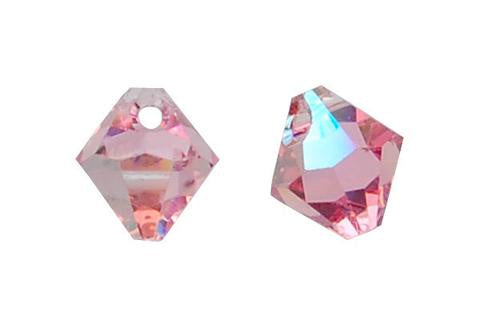Bicone Pendant Lt Rose (AB) 6mm 8pc